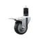 Service Caster 3.5'' Thermoplastic Rubber Swivel 1-5/8'' Expanding Stem Caster Total Lock Brake SCC-EXTTL20S3514-TPRB-158 - alternate 1